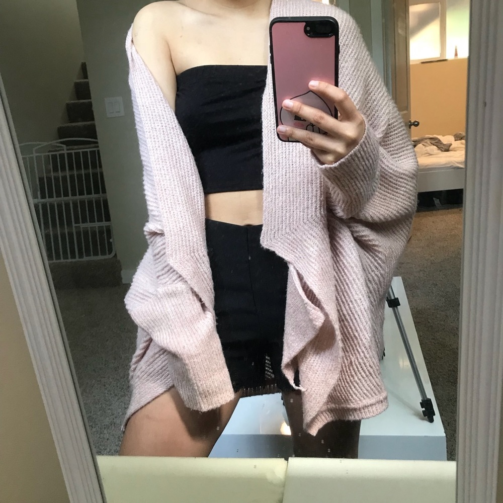 Pink cardigan